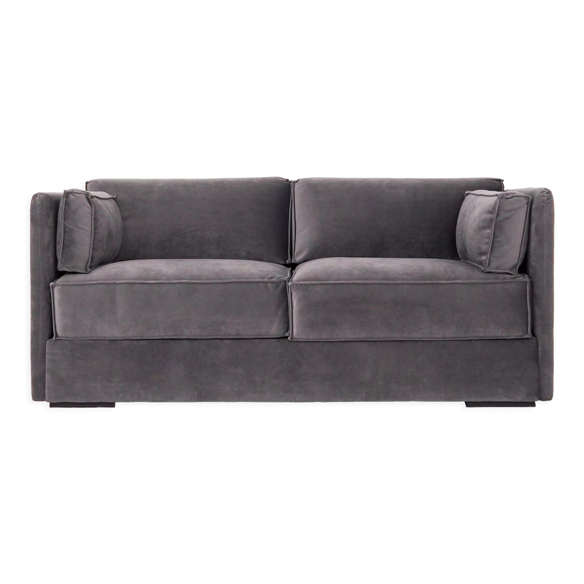 Canapé haga gris velour, design scandinave