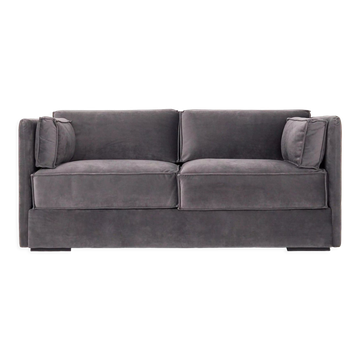 Canapé haga gris velour, design scandinave