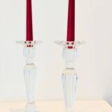 Bohemian crystal torch candle holders