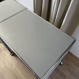 USM Haller desk in matte silver
