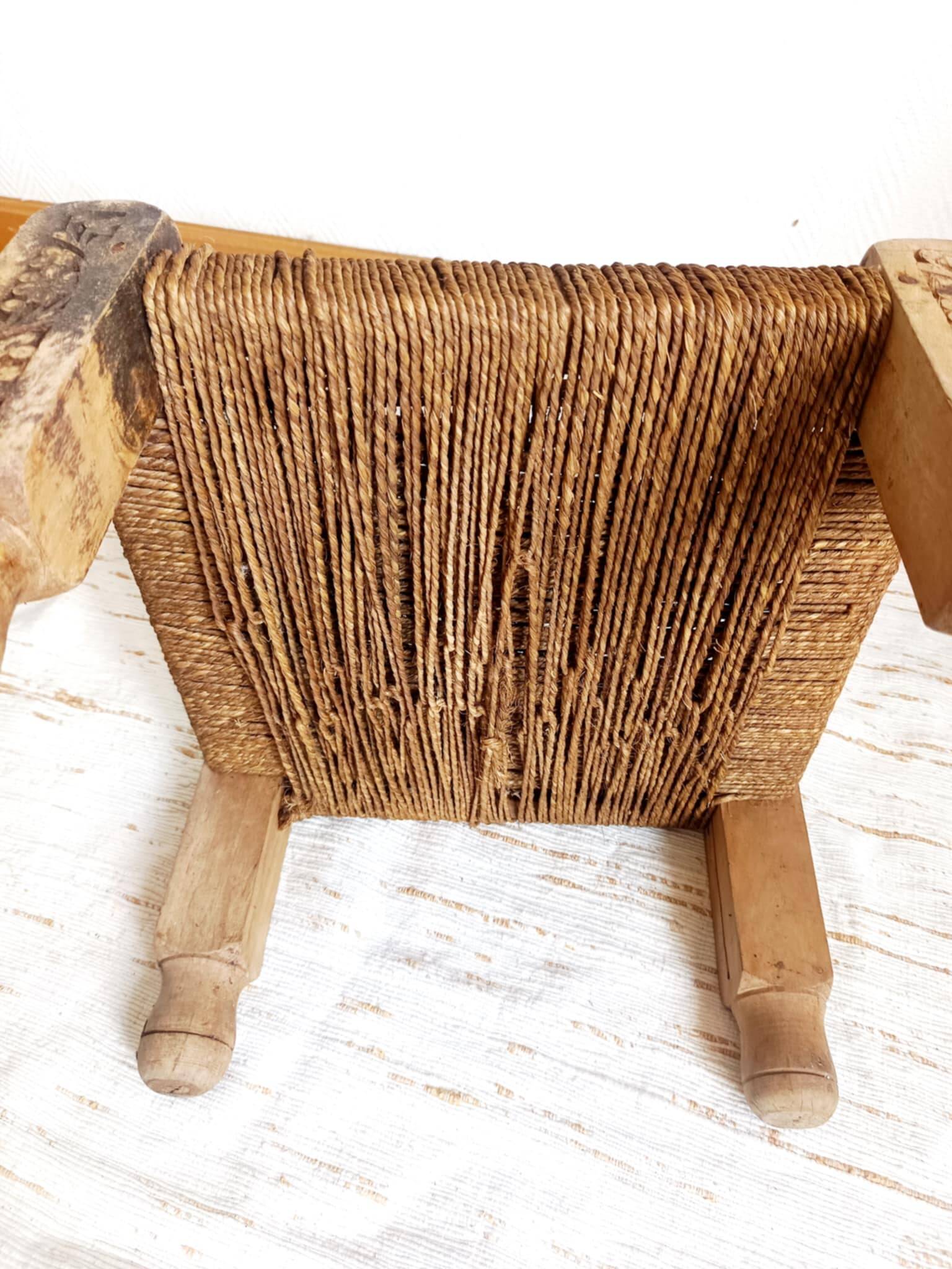 Antique Indian rope stool