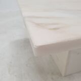 Set of 2 italian marble side tables, 1980's