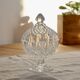 Antique crystal bonbonnière on a pedestal – Cut decoration