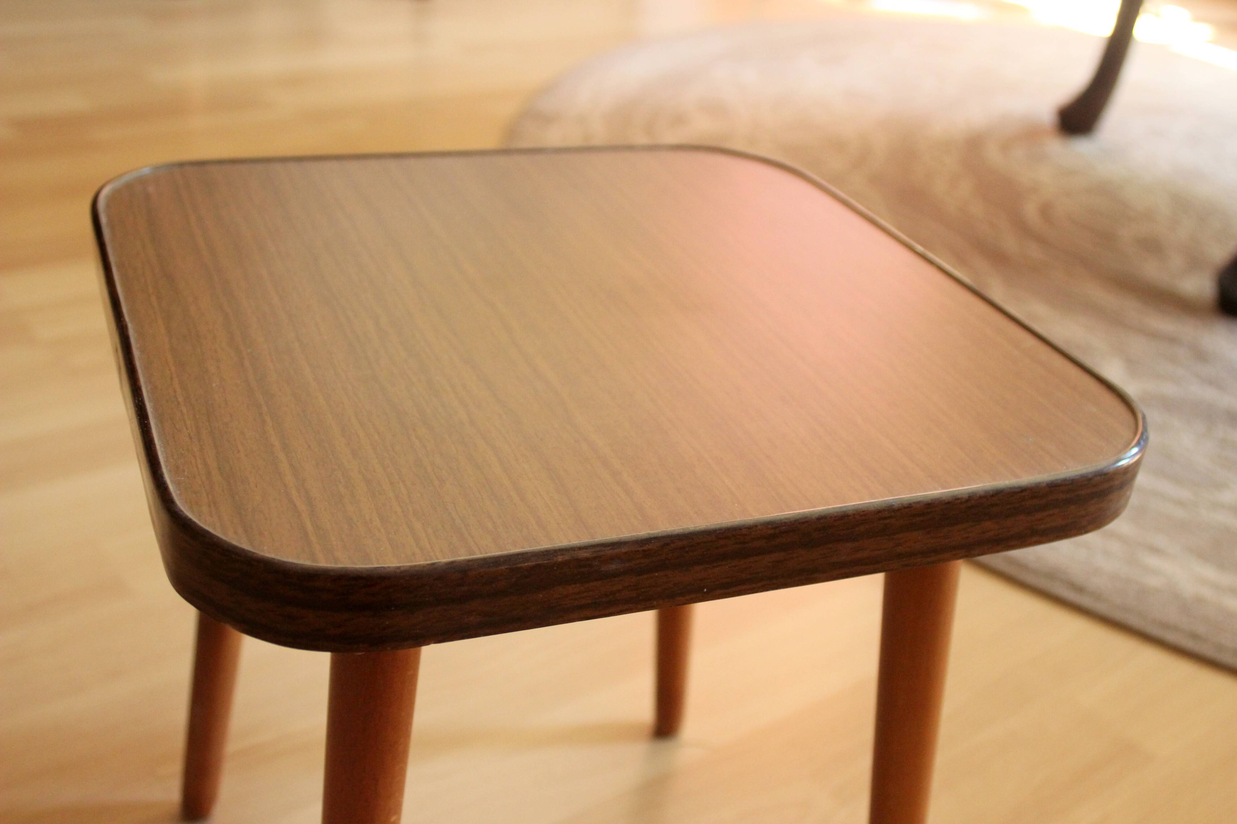 Rockabilly wooden plant stand, vintage from the 1950s
