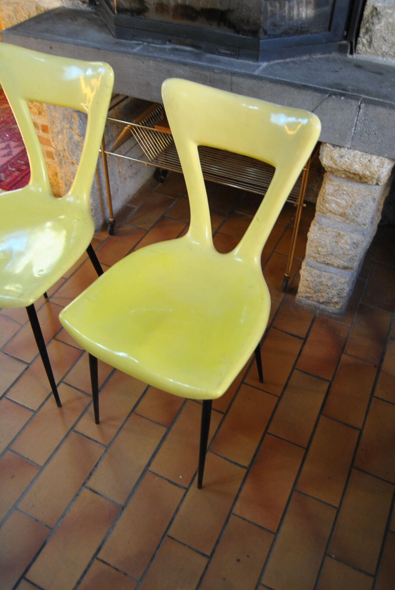 Pair of Gilac vintage 70s design chairs