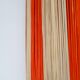 Orange and natural striped raffia wall light