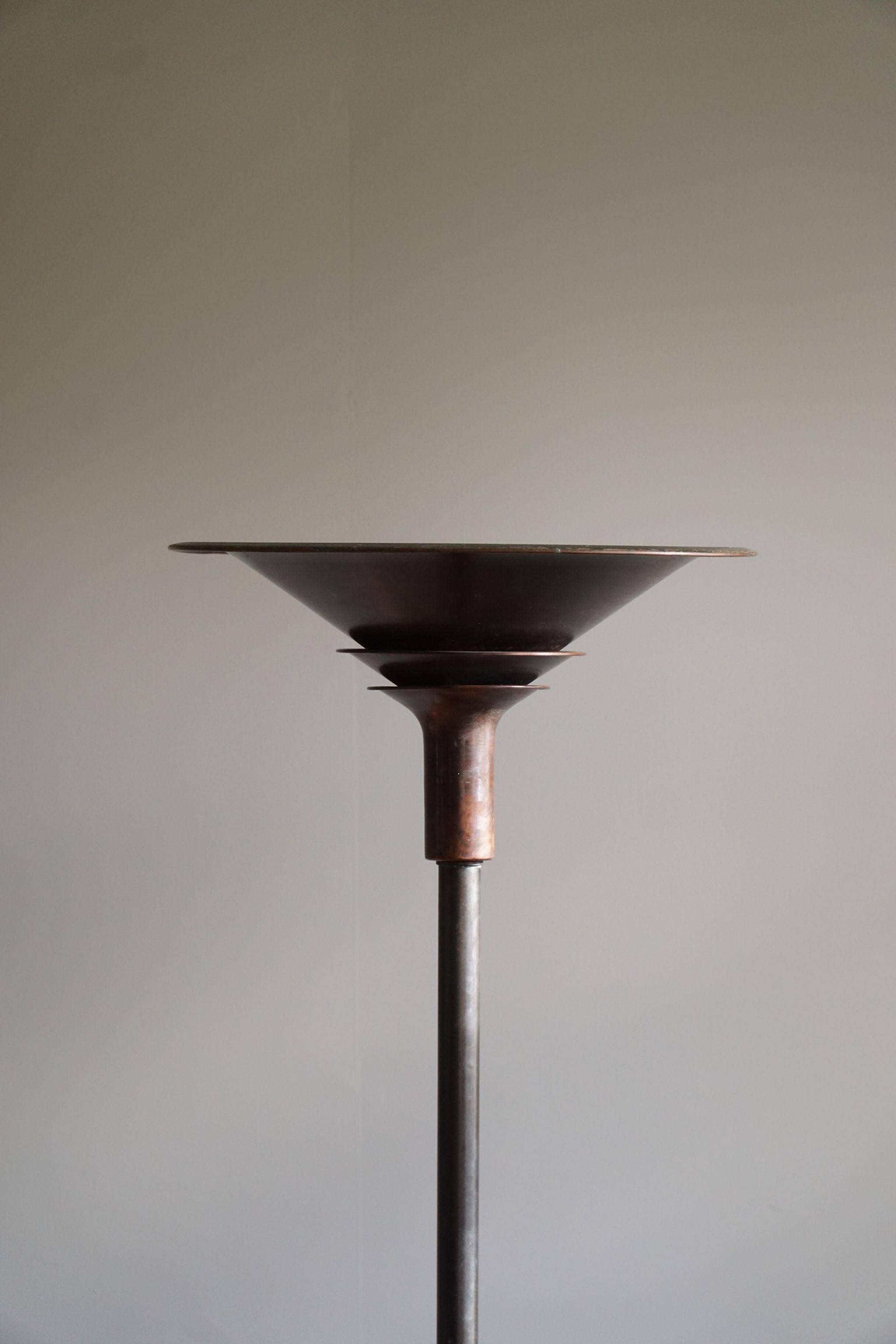 Danish Art Deco floor lamp by Louis Poulsen, model "A-Lamp", 1930s.