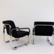 2 Cazzaro Bauhaus tubular steel armchairs