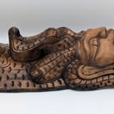 Sculptural Mask Wood - Face & Royal Cobra (Naga) - Tribal Art Indonesia