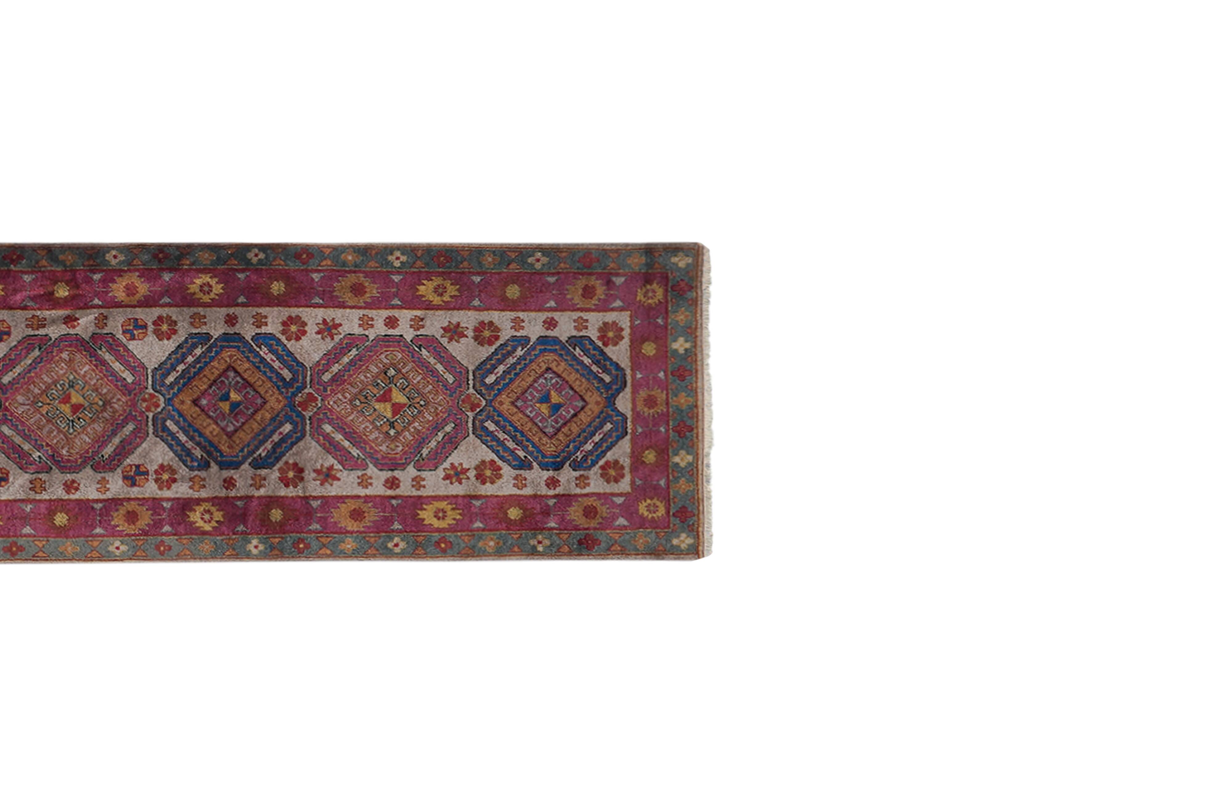 Vintage Turkish Oushak Handwoven Rug 70x335 cm