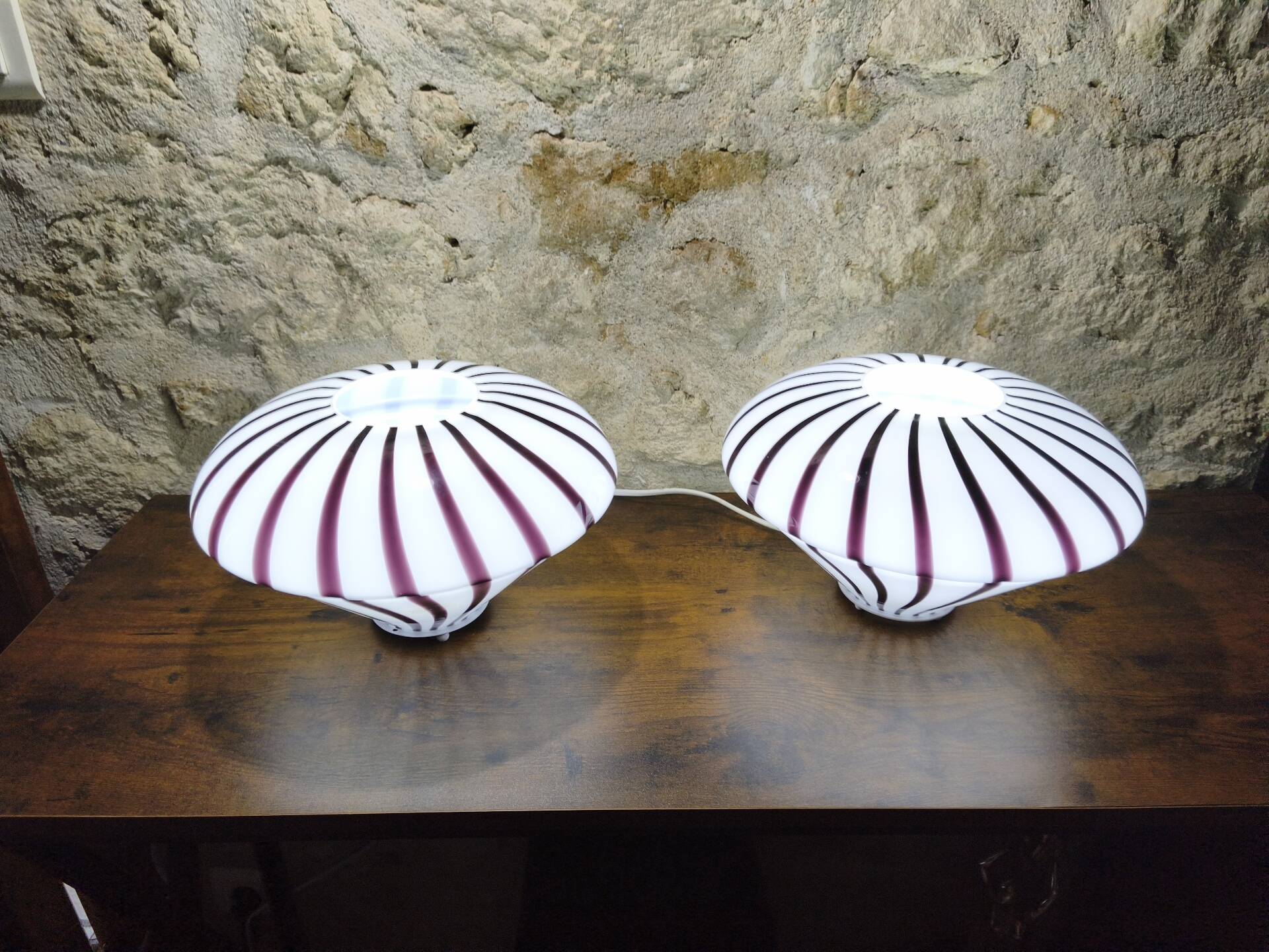Authentic vintage blown glass lamps