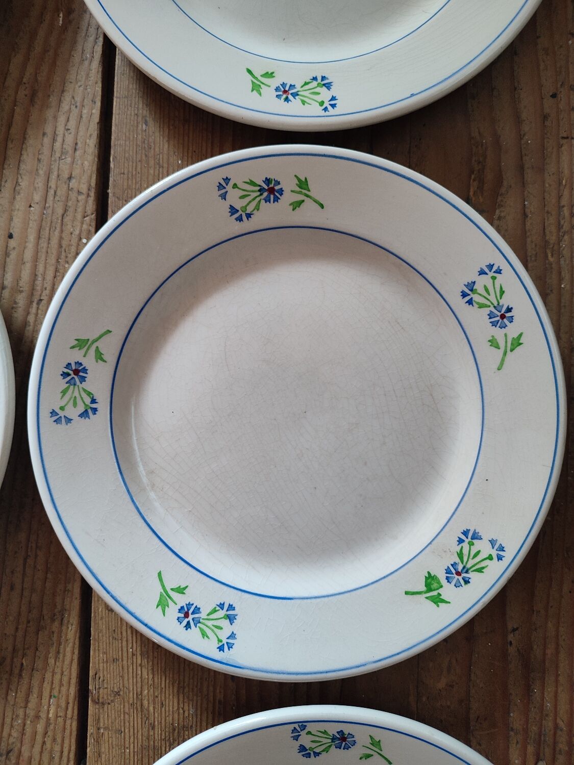 Cornflower dessert plates