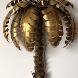 Palm wall lamp Golden Metal Year 70's