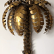 Applique palmier métal doré année 70's