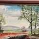 Mid-Century Oil on Panel “Water Canal” by He 84, Signed & Framed 33x23 cm