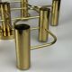 60s 70s 9-bulb ceiling lamp from Leola Leuchten Germany in brass