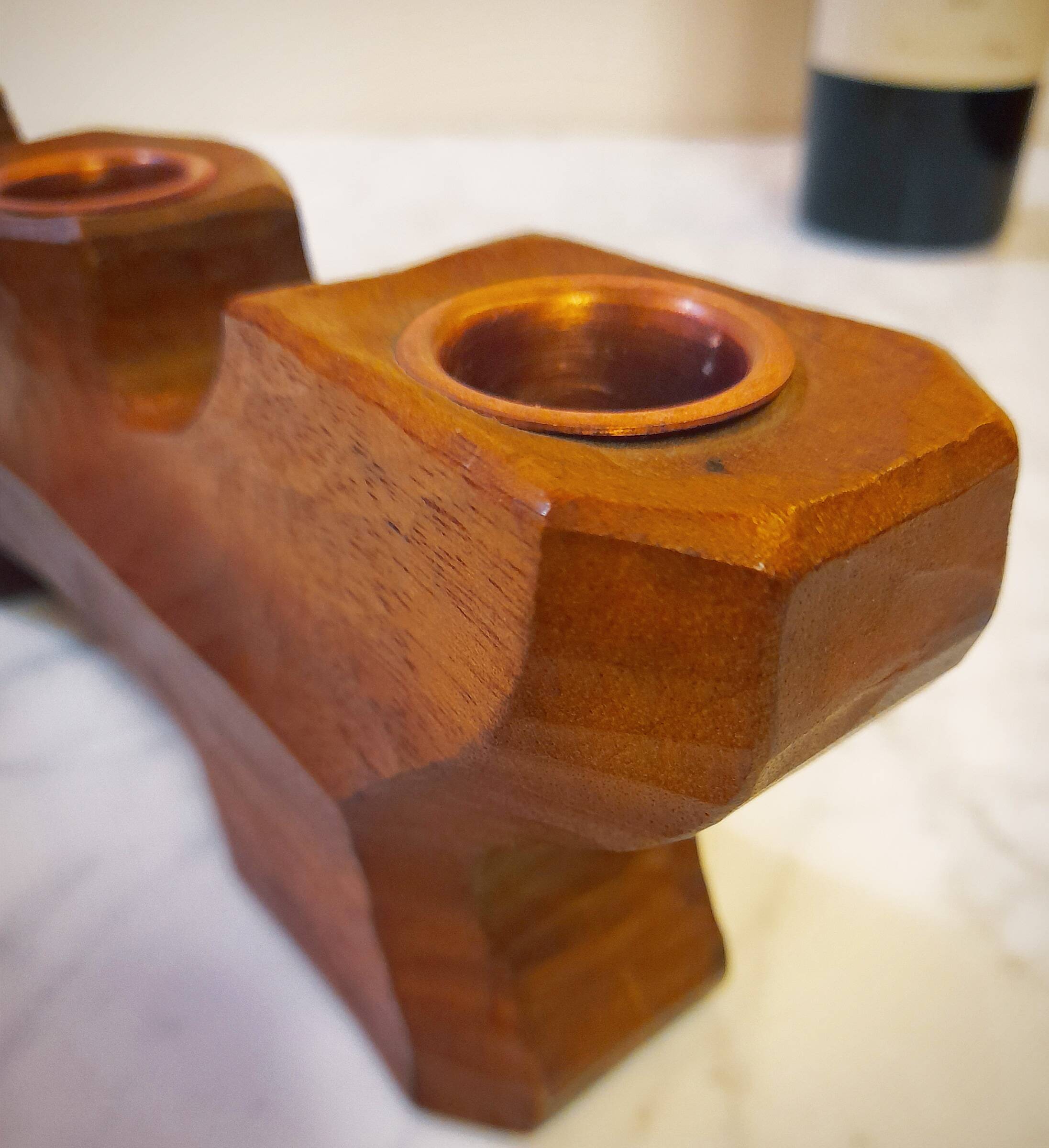 Reversible Anthroposophical Candle Holder in Lemon Tree, Dornach School