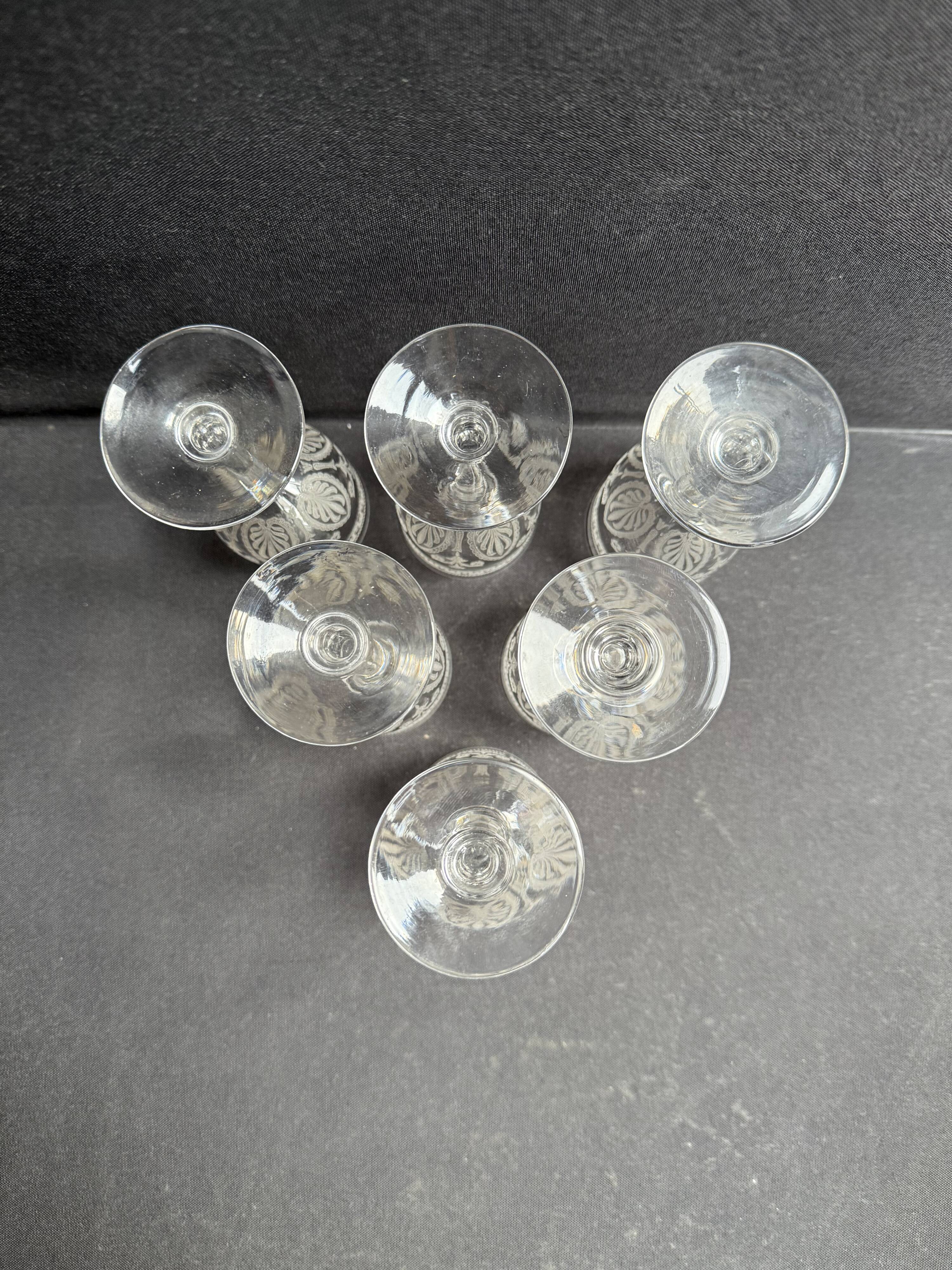 6 White wine glasses – Saint Louis Pasteur service