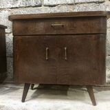 Pair of night tables feet compass bedside end of vintage sofa old 1950 1960 retro