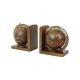 Vintage Set of Wooden Globe Bookends from the 1970s