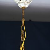 Manila, large size 12 light Italian vintage ceramic chandelier, 1960