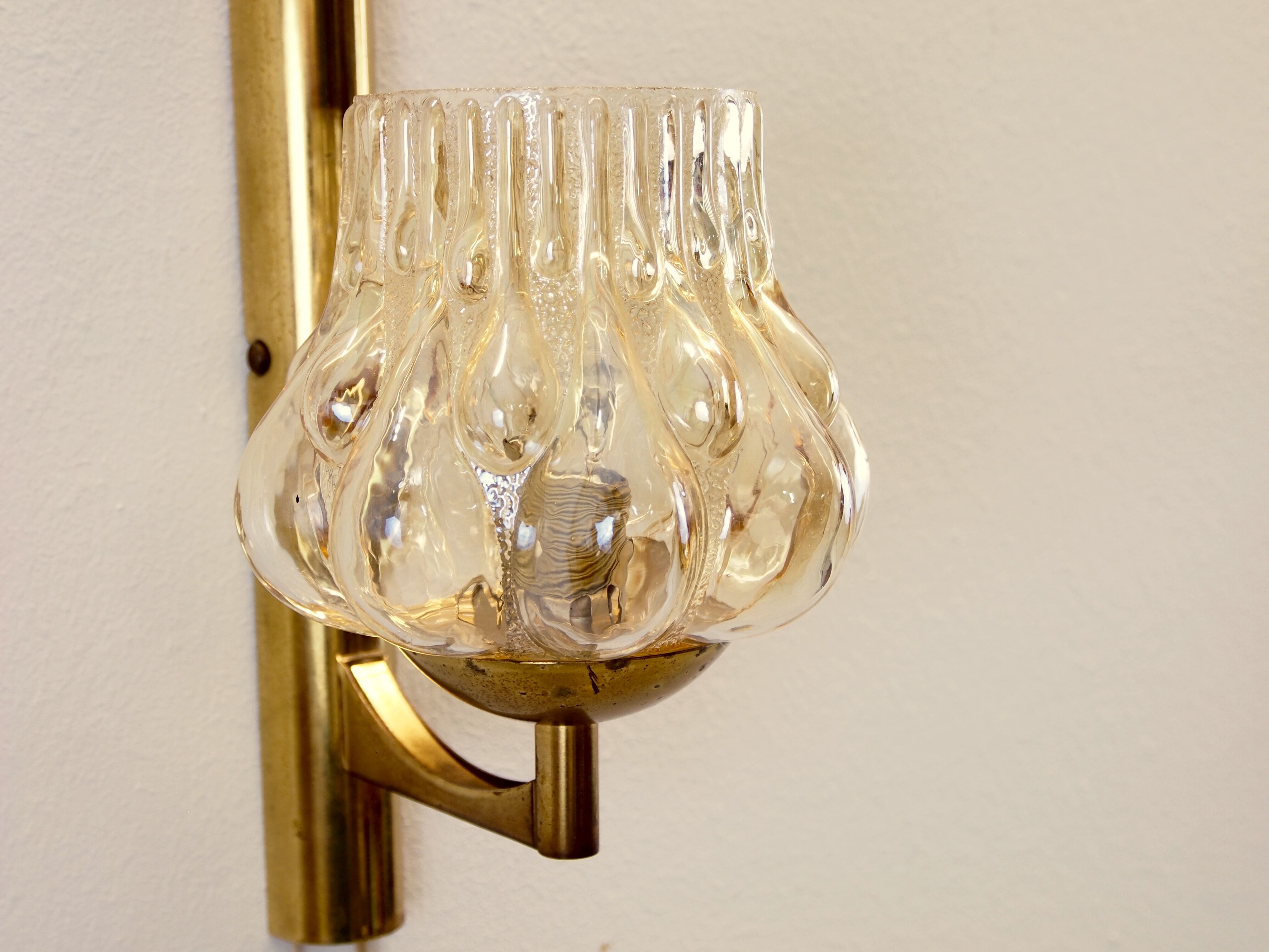 Appliques en verre fumé
