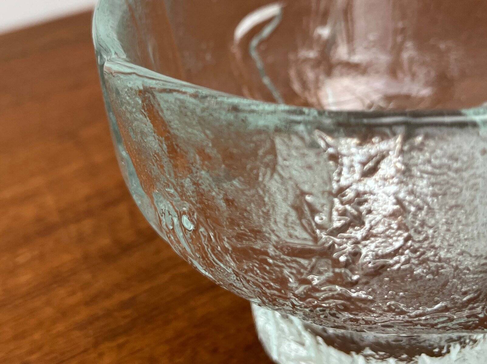 Modern glass bowl from the mid-century by Heiniä Kainalossa for Humppila, Finland, 1960s.