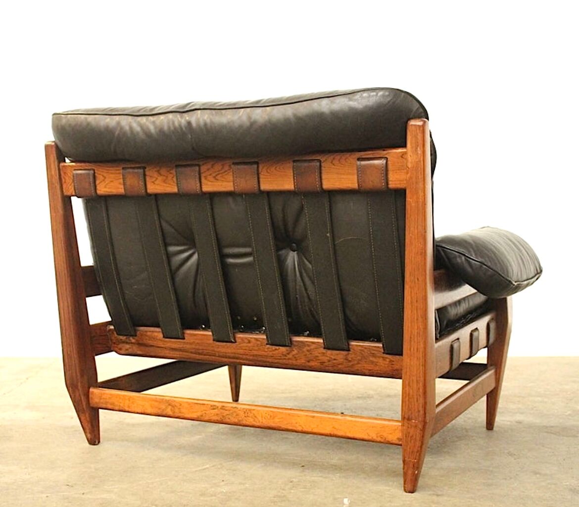 Fauteuil par Jean Gillon Rodeio pour Italma Wood Art