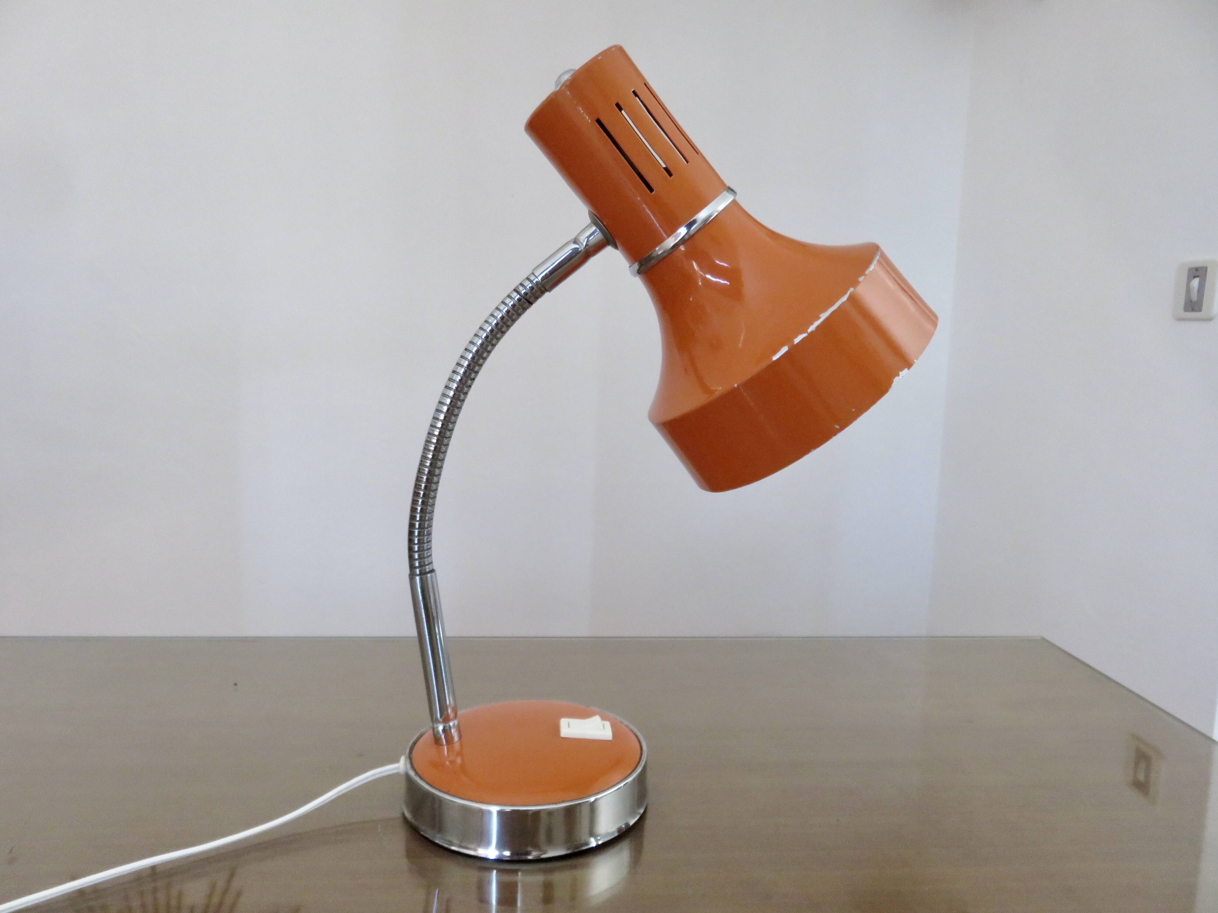Orange Italian lamp from the 70s