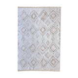 Berber carpet 190x290 cm white colorful patterns