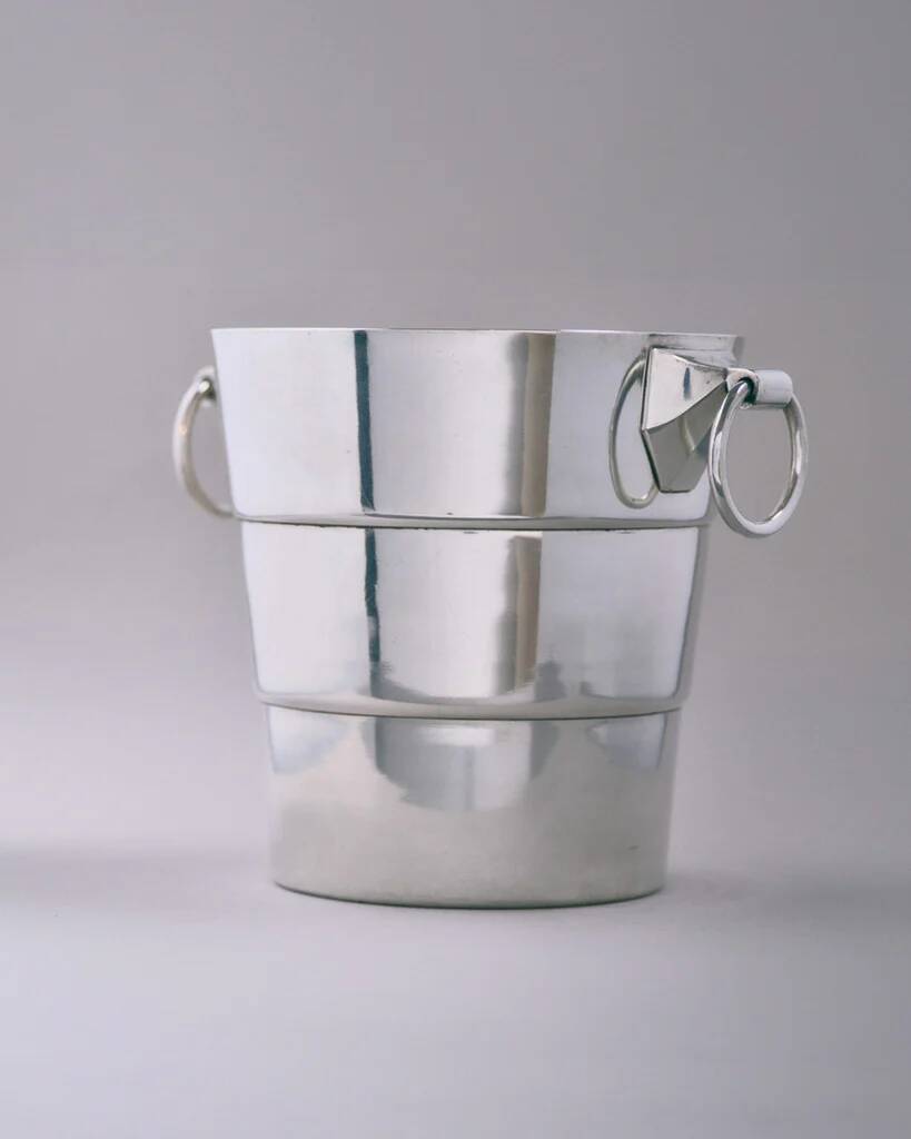 Art Deco silver-plated metal champagne bucket, 1930s