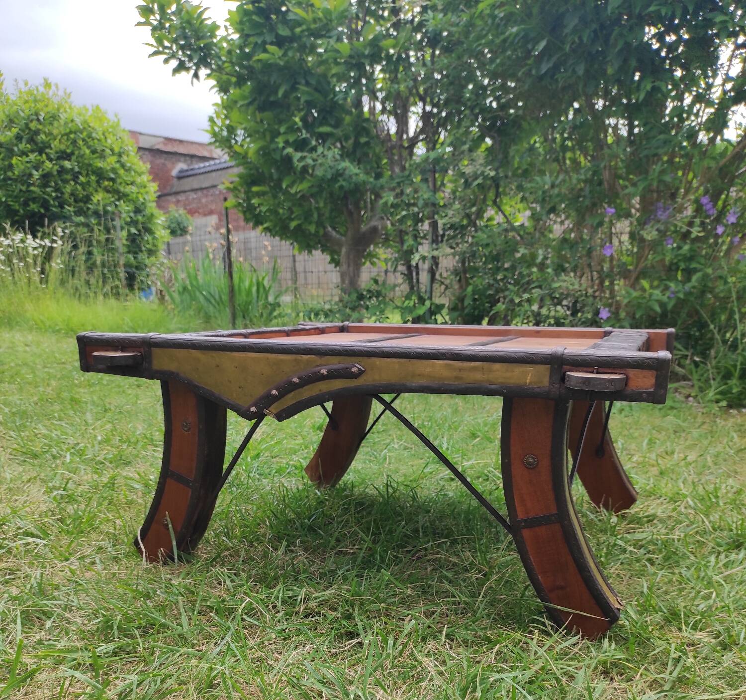 Vintage Indian coffee table "Ganga Jamuna" - Rajasthan