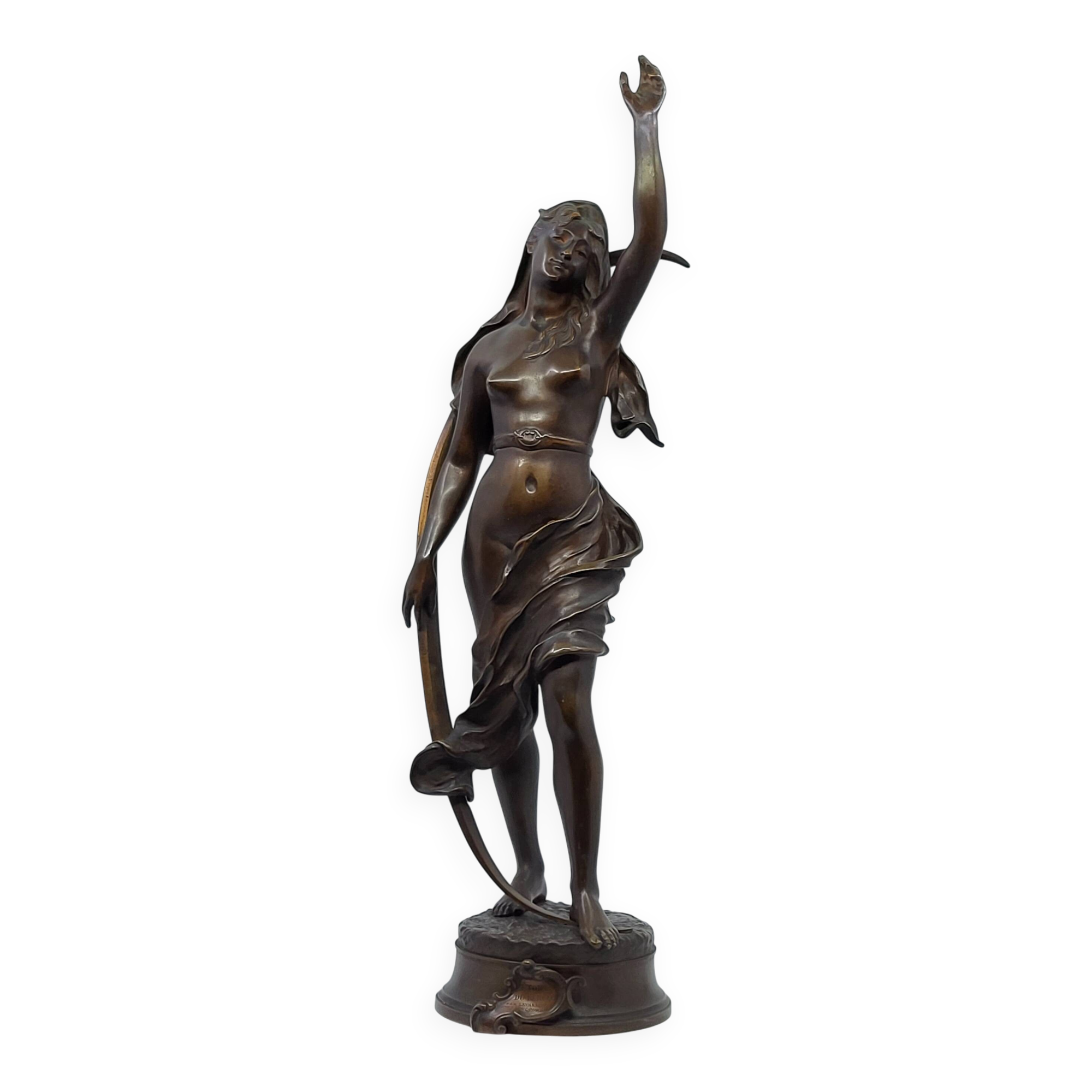 Bronze sculpture "The Shepherd's Star" by Henri Louis Levasseur 1880