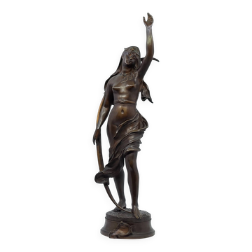 Bronze sculpture "The Shepherd's Star" by Henri Louis Levasseur 1880