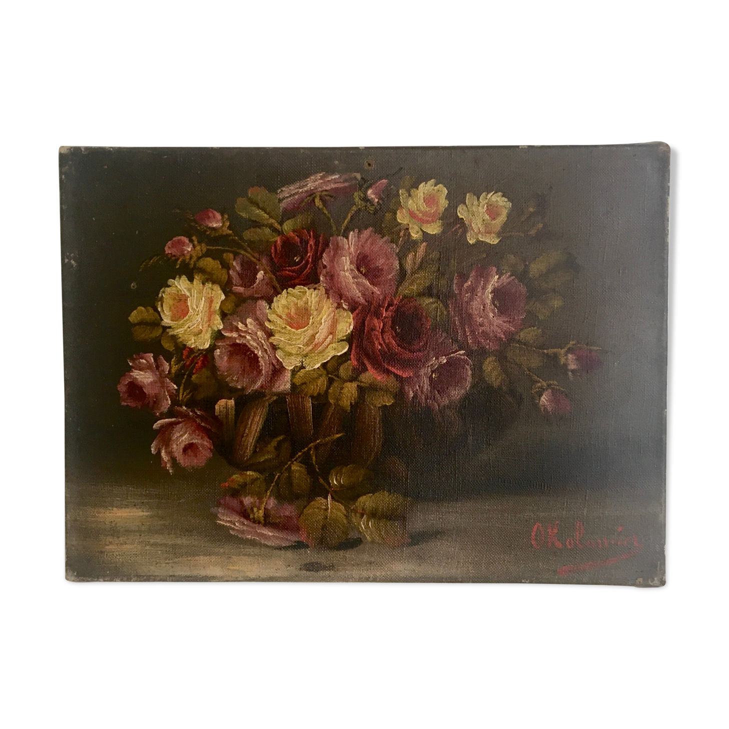 Huile sur toile, signée, tableau début 20e siècle