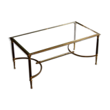 Table basse en verre et laiton