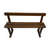 Former schoolboy bench in solid wood