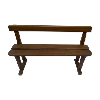 Former schoolboy bench in solid wood
