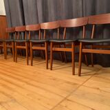 Ensemble de six chaises de style Børge Mogensen Farstrup, Danemark, années 1960.