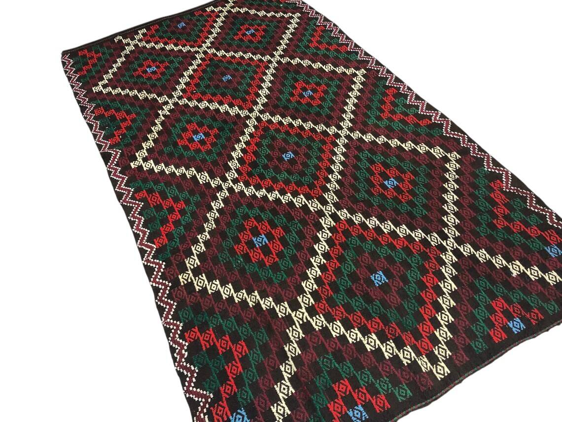 Geometric Turkish Kilim Rug
