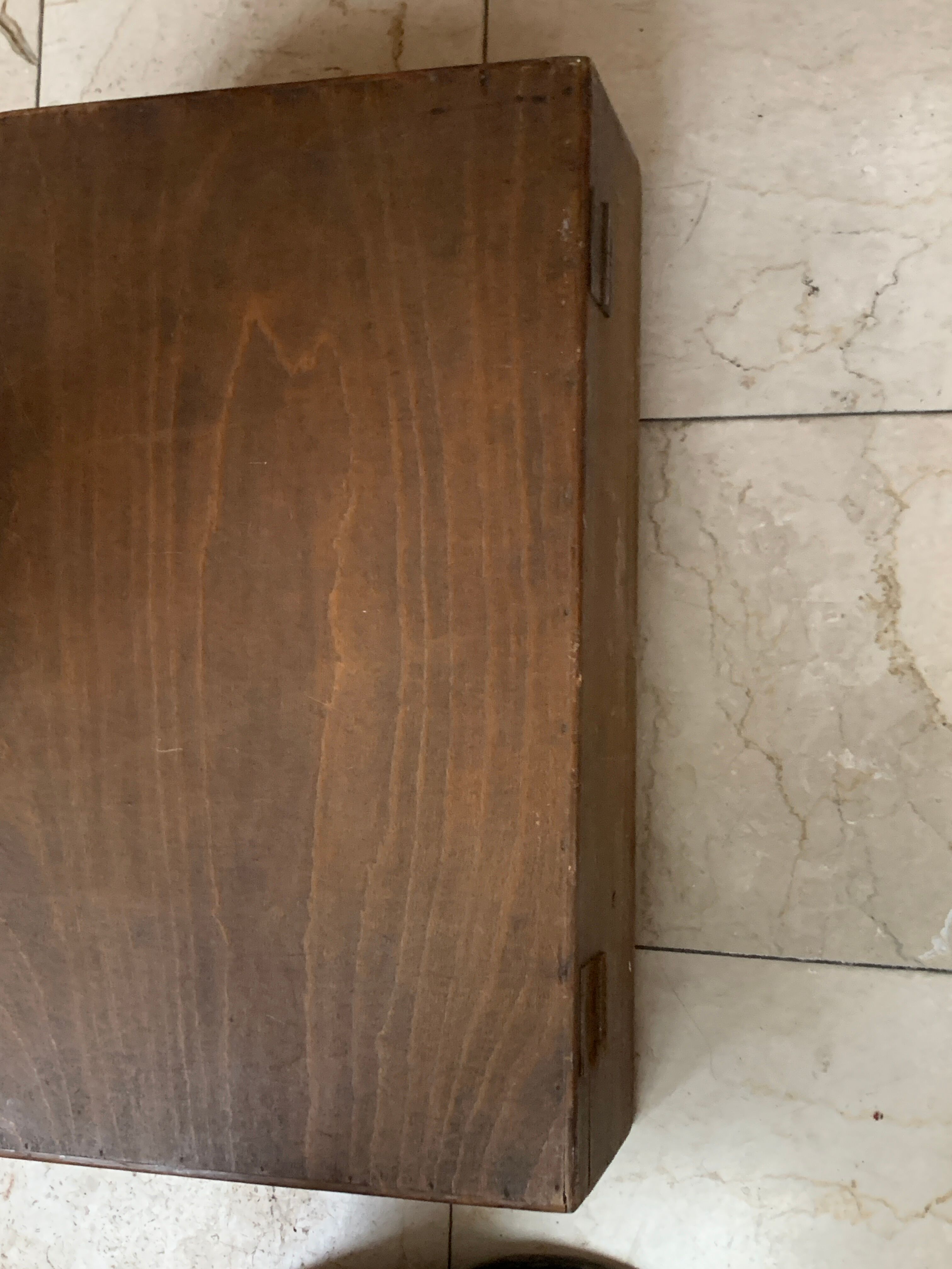 Antique wooden suitcase