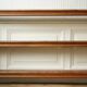 Raw solid wood shelf with 3 grooved levels