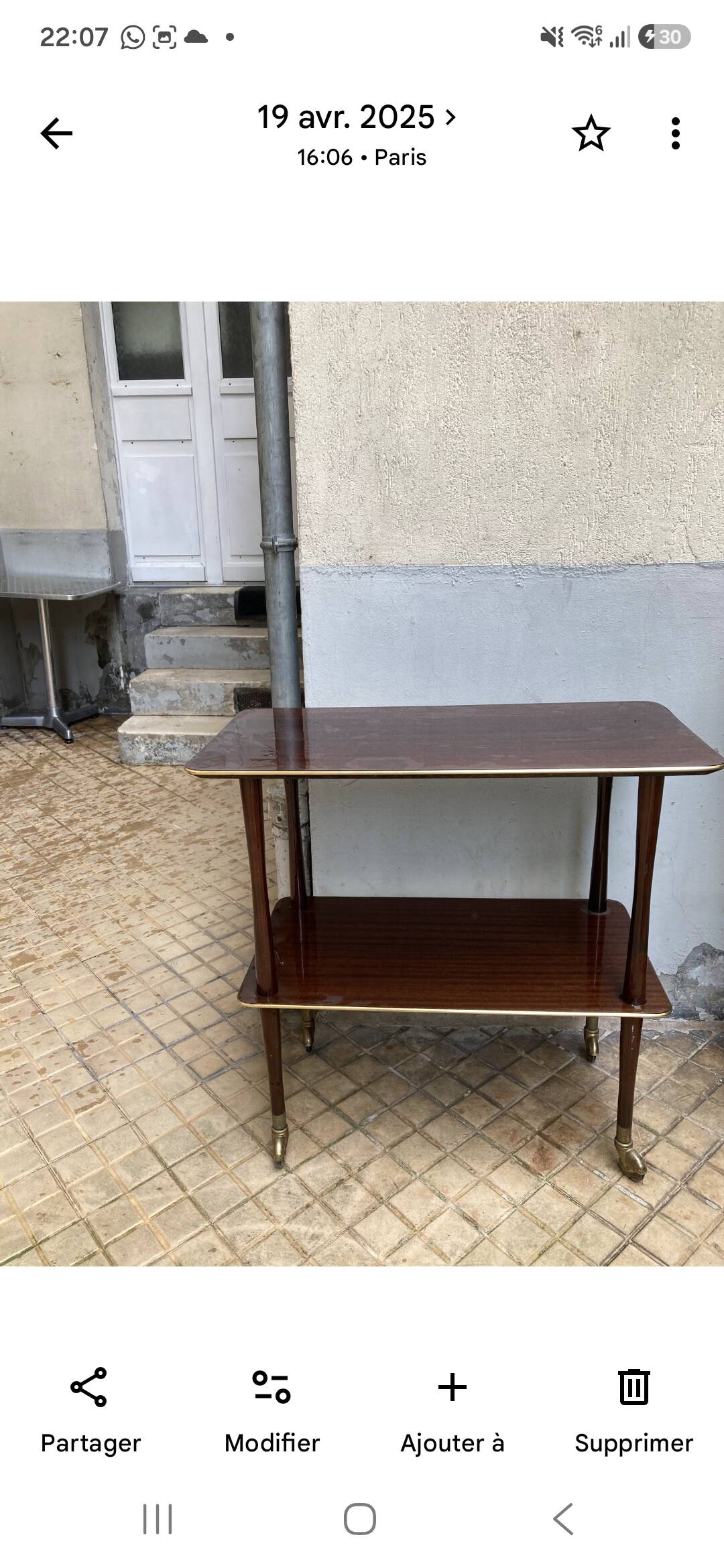 Vintage dessert trolley / TV unit