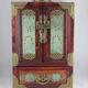 Very large Chinese wooden jewelry box adorned with jade plates