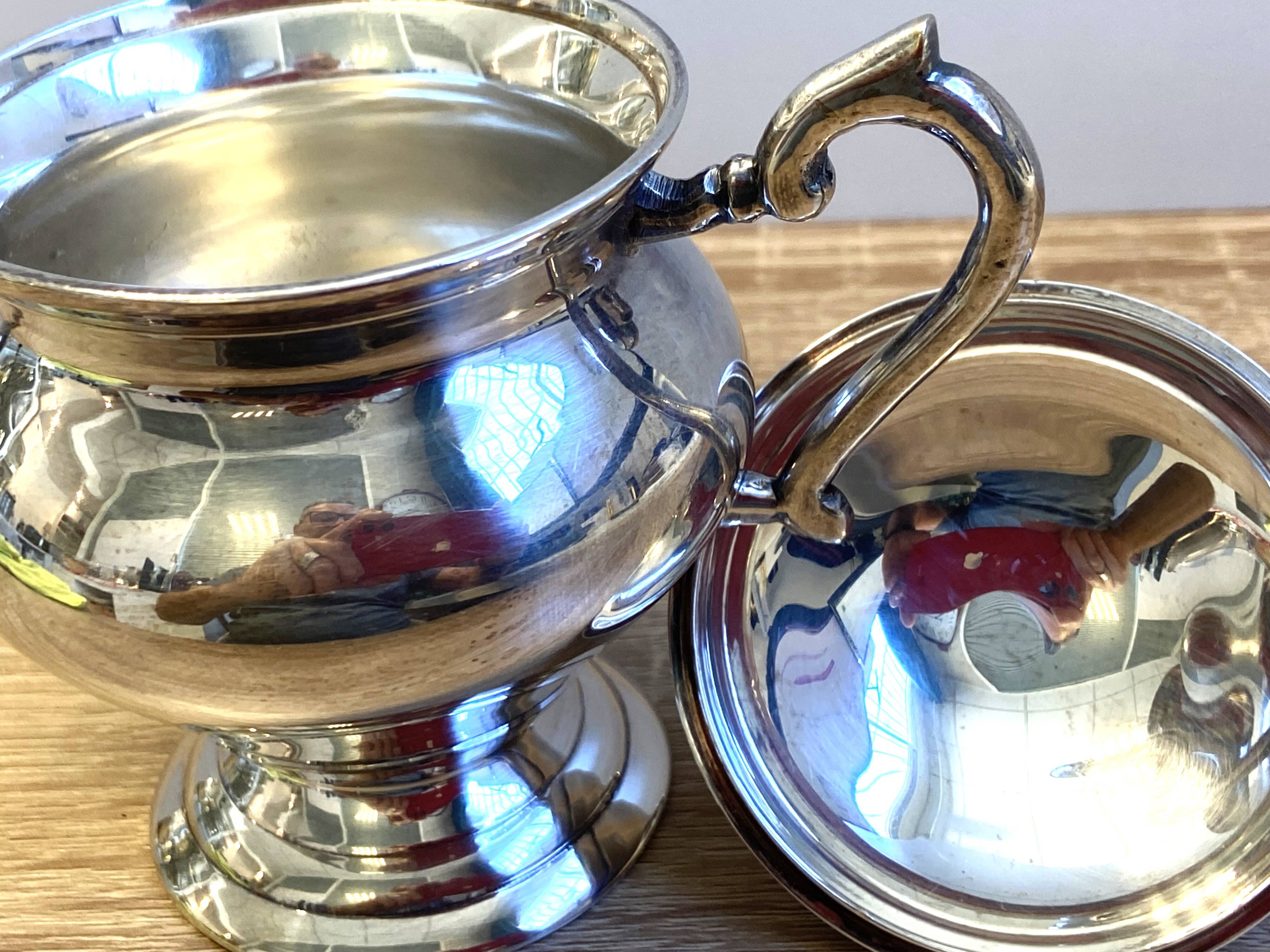 Elegant & Antique Sugar Pot Louis XVI Style Rocaille Bronze Silver