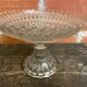 Coupe à Fruits Ancienne En Verre Moulé Décor Étoiles Vintage