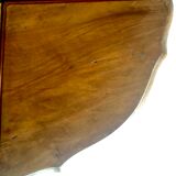 pedestal table, walnut side table