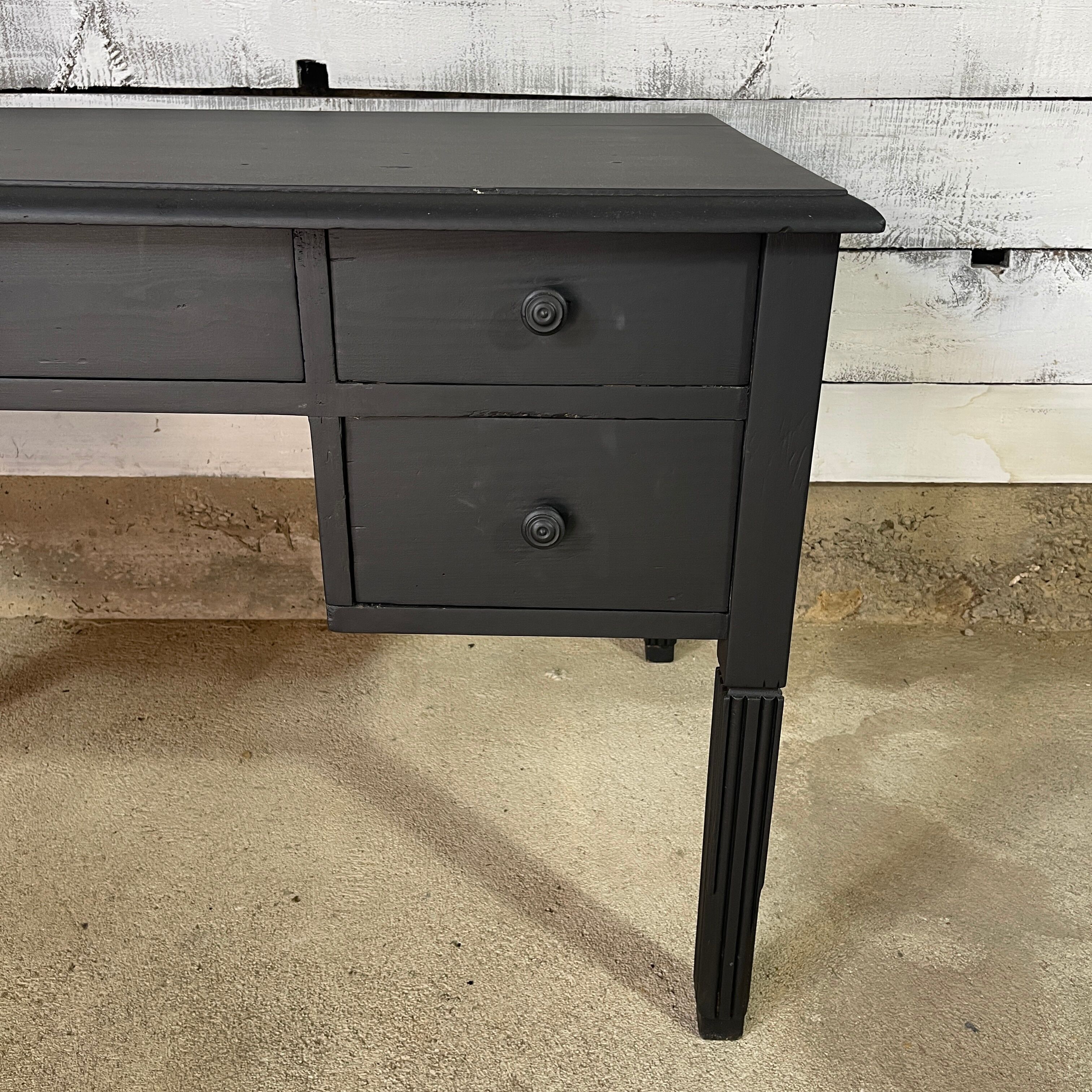 Old desk black 5 drawers