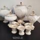 Luxury service of 16 pieces in pearlescent art porcelain - Signed DR PERLA, 1991