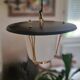 Vintage suspension sheet brass opaline glass